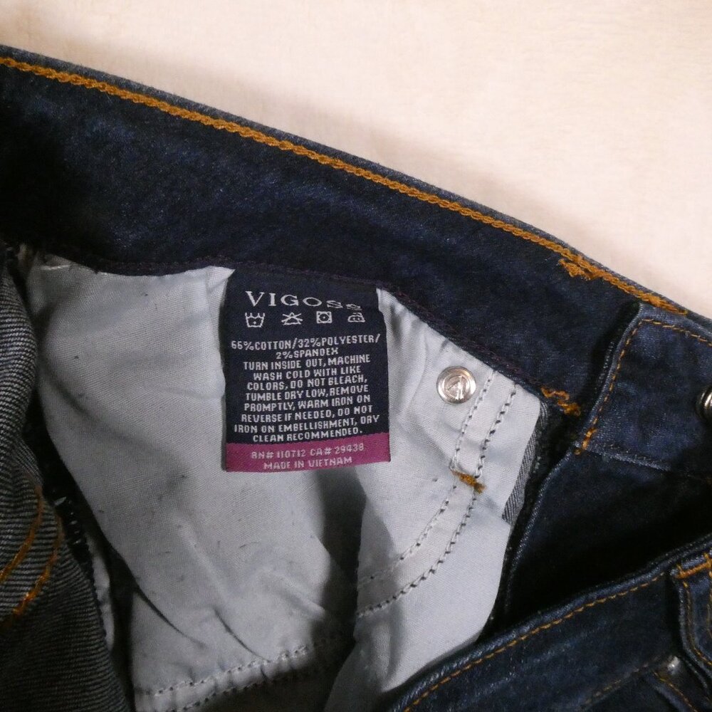 Vigoss Marley Skinny Jeans Size 29 Dark Wash Cropped Mid Rise - Picture 9 of 10